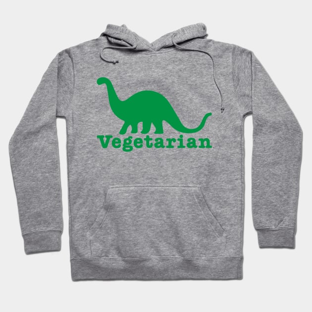 Vegan Vegetarian Dinosaur Funny Animal Humor Hoodie by Mellowdellow